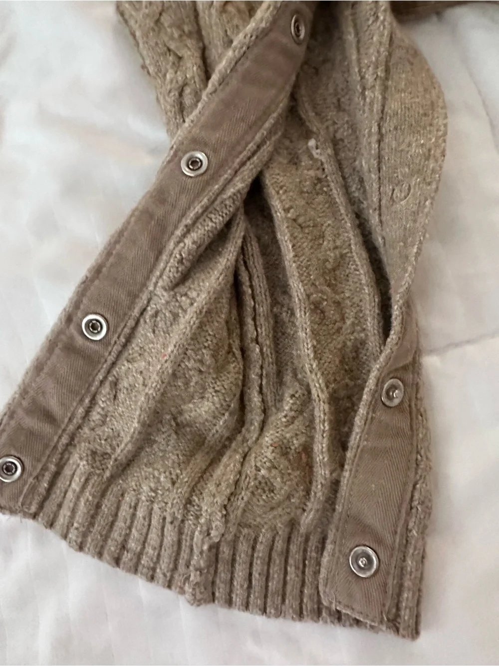 Old Navy Taupe Cable-Knit Infant One-Piece
